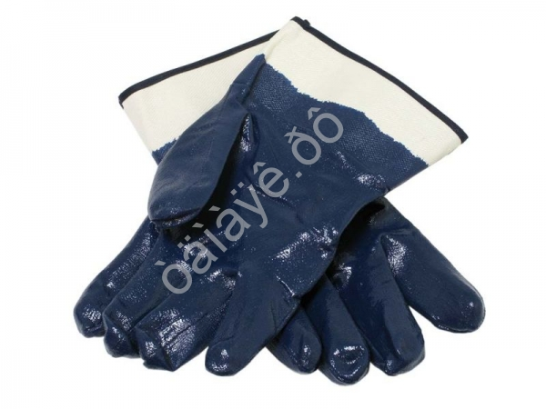 Перчатки нейтриловые "КРАГА" манжет синие /12/288