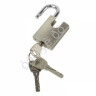 Замок навесной Бастион-5, хромированный латунный корпус, с защитой закаленной дужки, 40 мм, Pobedit