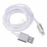 USB кабель Lightning, в перламутровой оплетке,1,5 м,1А,3 цвета /1/10