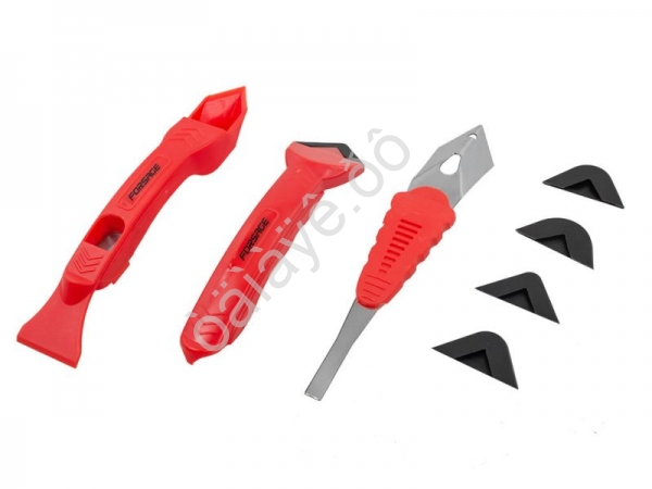 Набор пластиковых скребков с металлическим ножом для удаления герметика 3пр, в блистере Forsage