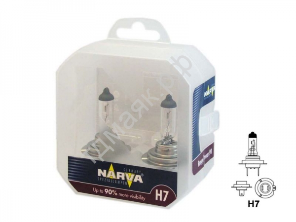 Лампа Narva H7 12V55W PX26d RANGE POWER +90%