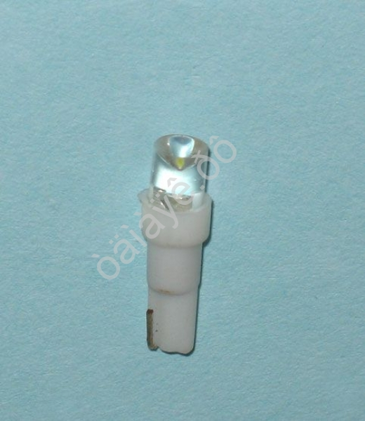 Светодиод 12V T 5 W2,0x4,6D WHITE "Маяк" (10шт)