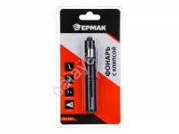 Фонарь "ЕРМАК" 1 LED , 1хAAA, с клипсой для крепления, 9*1,4см
