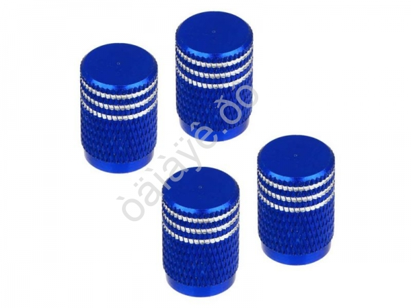 Колпачок на вентиль б/шин алюмин. 4шт, синий, ЕРМАК