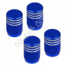 Колпачок на вентиль б/шин алюмин. 4шт, синий, ЕРМАК