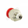 Фитинг цанговый прямой PU 1/8 х 10 mm наруж. резьба Фитинг цанговый прямой PU 1/8 х 10 mm наруж. резьба
