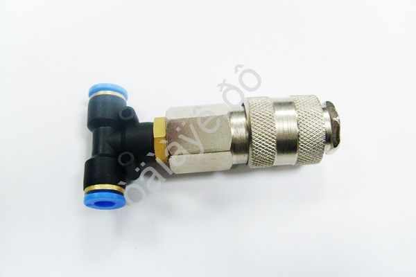 Фитинг - соединитель Т-обр. Ø 6мм + БЫСТРОСЪЕМ 1/400