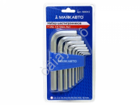 Набор шестигранников Г-обр. 2,0-12мм, 9шт.МАЯКАВТО™/1/10/60_