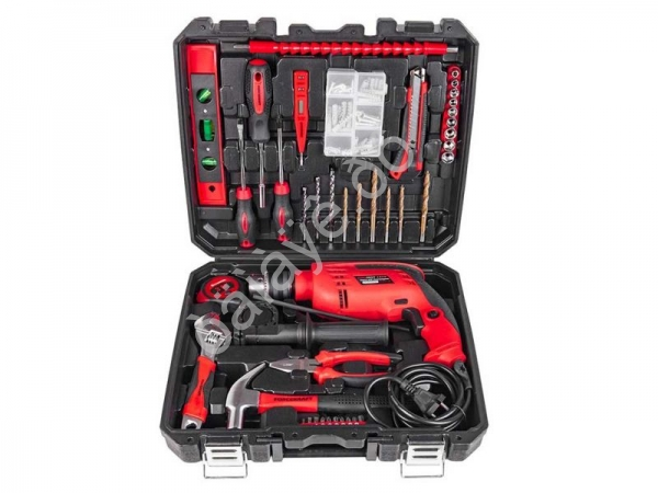 Набор инструментов с дрелью электрической,103пр.(220V,750W,0-2900об/мин),в кейсе FORCEKRAFT