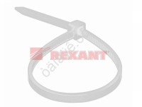 Хомут пластиковый  2,5х120 REXANT ,белый   1уп./100шт /1/10/300