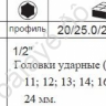 F4109 Набор торц. гол. ударн. 1/2" 10пр  /1/20