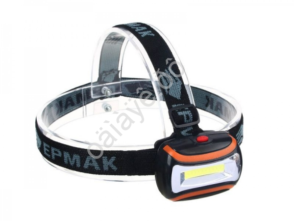 Фонарь на голову ЕРМАК COB LED, 65 Лм, 3xAAA, 0,65 Вт, 6,5х4,7х3см, пластик