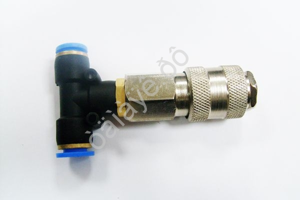 Фитинг - соединитель Т-обр. Ø 8мм + БЫСТРОСЪЕМ PR-0097