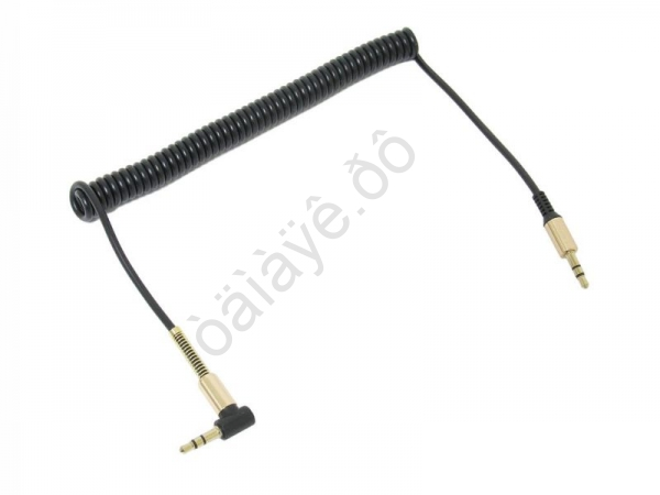 Аудио кабель AUX 3,5мм силиконовый угл. разъем 1м