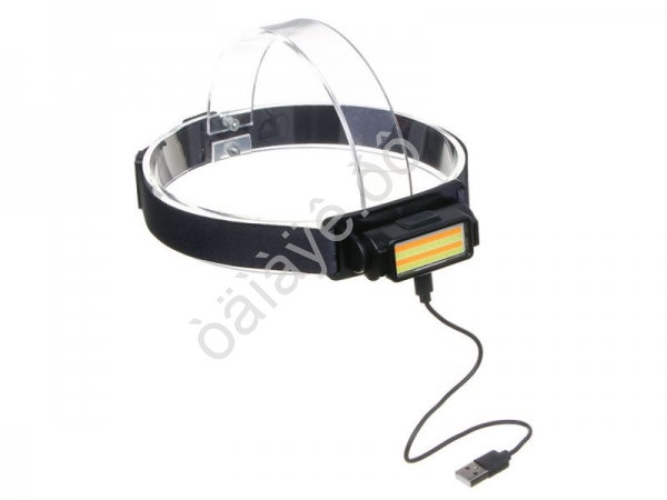 Фонарь на голову ЕРМАК LED+COB, 4 режима, 500мАч, зарядка Туре-С, 80х33х33 мм, пластик, красный свет Фонарь на голову ЕРМАК LED+COB, 4 режима, 500мАч, зарядка Туре-С, 80х33х33 мм, пластик, красный свет