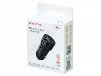 АЗУ в прикуриватель  2хUSB, черный BOROFONE  BZ19 (94шт в уп) Borofone