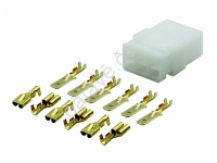 Монтажный разъем 6 контактов (6.3мм) без провода, негерметичный, комплект (приемная и ответная части AVY-0249 /10