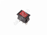 Переключатель клавишный 250V 3А (3с) ON-ON красный Micro (RWB-102) REXANT