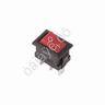 Переключатель клавишный 250V 3А (3с) ON-ON красный Micro (RWB-102) REXANT