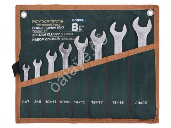 Ключи рожковые, набор 8пр. (6х7, 8х9, 10х11, 12х13, 14х15, 16х17, 18х19, 20х22мм) RockFORCE Ключи рожковые, набор 8пр. (6х7, 8х9, 10х11, 12х13, 14х15, 16х17, 18х19, 20х22мм) RockFORCE