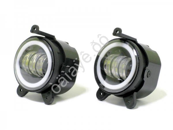 Противотум. фары диодные для Приоры стар. образца, 3 линзы, белые, 30Вт, +ободок, 1 реж.