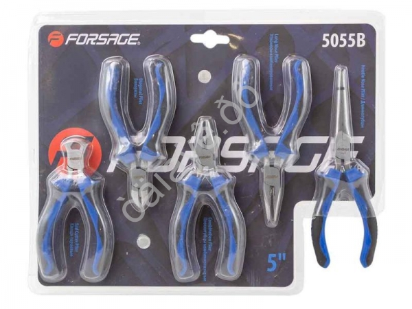 Набор шарнирно-губцевого инструмента мини 5пр. 5'-125мм(бокорезы, плоскогубцы, утконосы, утконосы к Forsage Набор шарнирно-губцевого инструмента мини 5пр. 5'-125мм(бокорезы, плоскогубцы, утконосы, утконосы к Forsage