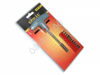 Отвёртка Т-образная с набором бит 11предм.  ЕРМАК