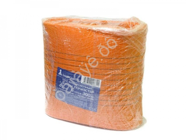 Трос буксировочный лента МАЯКАВТО™ полиэстер  45т, 6м, шириной 300мм с петлями