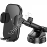 Держатель телефона на панель механический с беспроводной зарядкой, черный HOCO HW5 Hoco