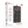 Удлинитель, сетевой фильтр 6 гнезд 3м BY Black, 3*USB, 1*type-C,выкл., 2500Вт,чёрный Удлинитель, сетевой фильтр 6 гнезд 3м BY Black, 3*USB, 1*type-C,выкл., 2500Вт,чёрный