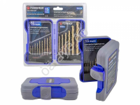 Сверла спиральные по металлу, набор 15пр. Forsage