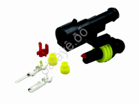 Монтажный разъем герметичный 1 контакт без провода, комплект (приемная и ответная части) AVY-0239 /20