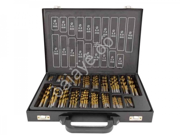 Набор сверл по металлу 170пр(1,1.5,2,2.5,3,3.5,4,4.5,5,5.5,6,6.5,7,7.5,8мм по 10шт;8.5,9,9.5,10мм по Forsage