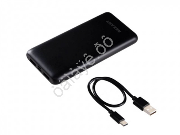 Портативное зарядное устройство Power Bank (аккумуляторная батарея) 10000 mAh с Quick Charge и Power Delivery, черное REXANT