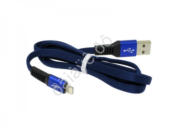 Дата-кабель универ. Lightning  М5  (2Ам) тканевая оплетка  плоский