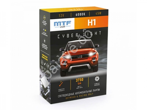 Светодиодные лампы MTF CYBER LIGHT, H1, 12V, 37W, 3750lm, 6000K