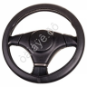 Оплетка руля кожаная М "SKYWAY" FLEX-2 Чёрная экокожа