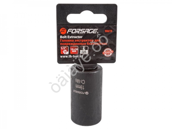 Головка-экстрактор для поврежденных болтов/гаек 19мм*50мм, 1/2" Forsage