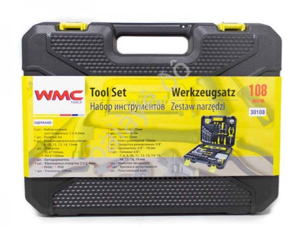 Набор инструментов 108пр. 1/4" 3/8"(6гр.)(4-19мм) WMC TOOLS