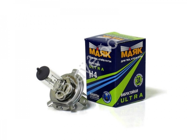 Лампа МАЯК H4 12V 60/55W P43t ULTRA 10/400