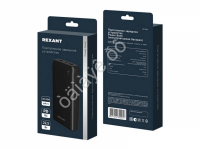 Портативное зарядное устройство Power Bank (аккумуляторная батарея) 20000 mAh с Quick Charge и Power Delivery, черное REXANT