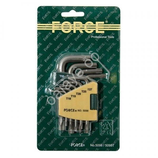 F5098 Набор угловых ключей TORX 9пред (Т10-Т50) /1/10/40 F5098 Набор угловых ключей TORX 9пред (Т10-Т50) /1/10/40