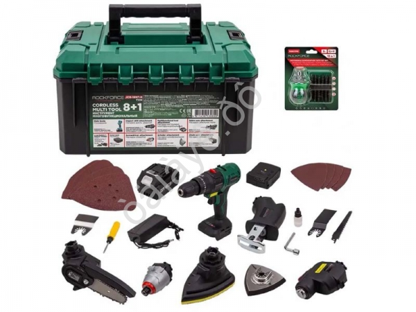 Инструмент многофункциональный аккумуляторный 8в1, 21В RockFORCE Инструмент многофункциональный аккумуляторный 8в1, 21В RockFORCE