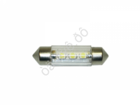 Светодиод 12V T11x36/38 S8,5 3SMD (3,5x2,8) WHITE "Маяк" /10