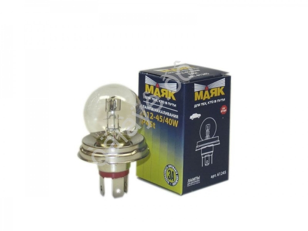 Лампа МАЯК А12V 45/40W P45t /10/100