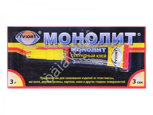 Клей секундный "AVIORA" МОНОЛИТ 3г. /12/288 Клей секундный "AVIORA" МОНОЛИТ 3г. /12/288