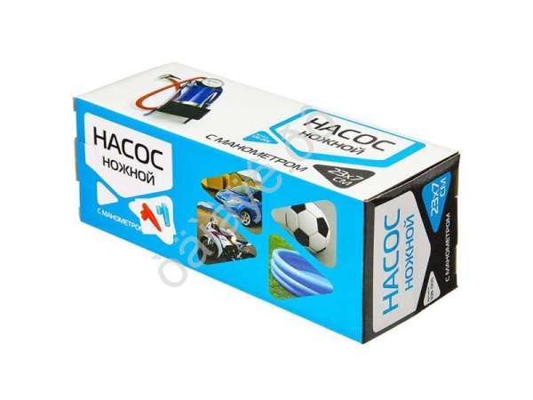 Насос ножной с манометром, металл 23х7см SILAPRO 1/20