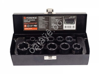 Набор головок ударных,10пр. 1/2" 6гр.(10,12,13,14,15,17,19,21,22,24),в метал. кейсе Forsage