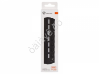 Хаб-USB 7xUSB2.0 BY с выключателями, кабель USB(A) 15см, пластик, чёрный Хаб-USB 7xUSB2.0 BY с выключателями, кабель USB(A) 15см, пластик, чёрный