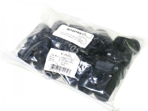 Гайка М12*1,50*35, конус, ключ 19, хром, черный/20/360_